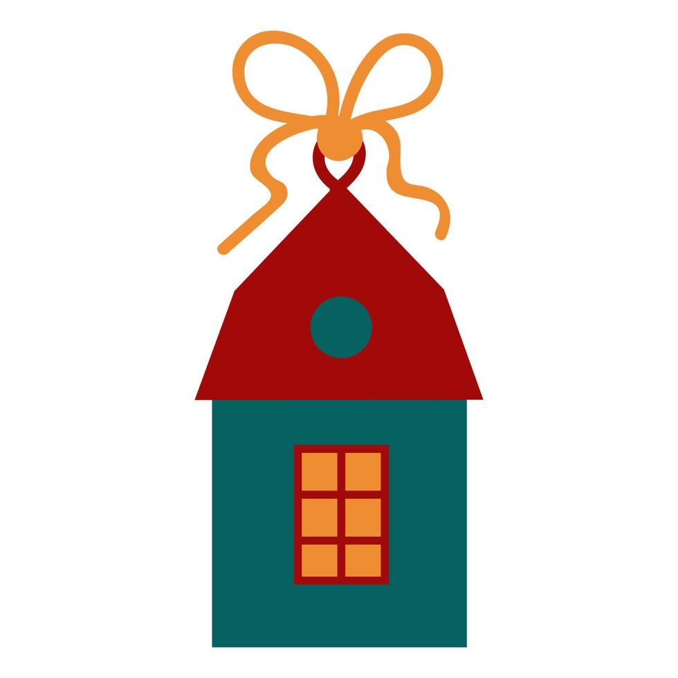 Christmas ornaments in the form of a house. vector