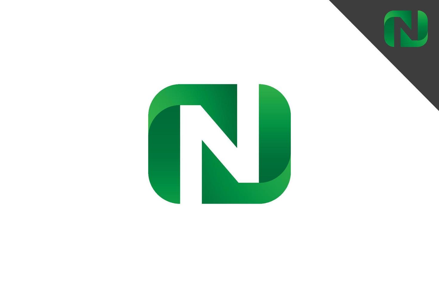 Letter N Nature Logo Design Vector