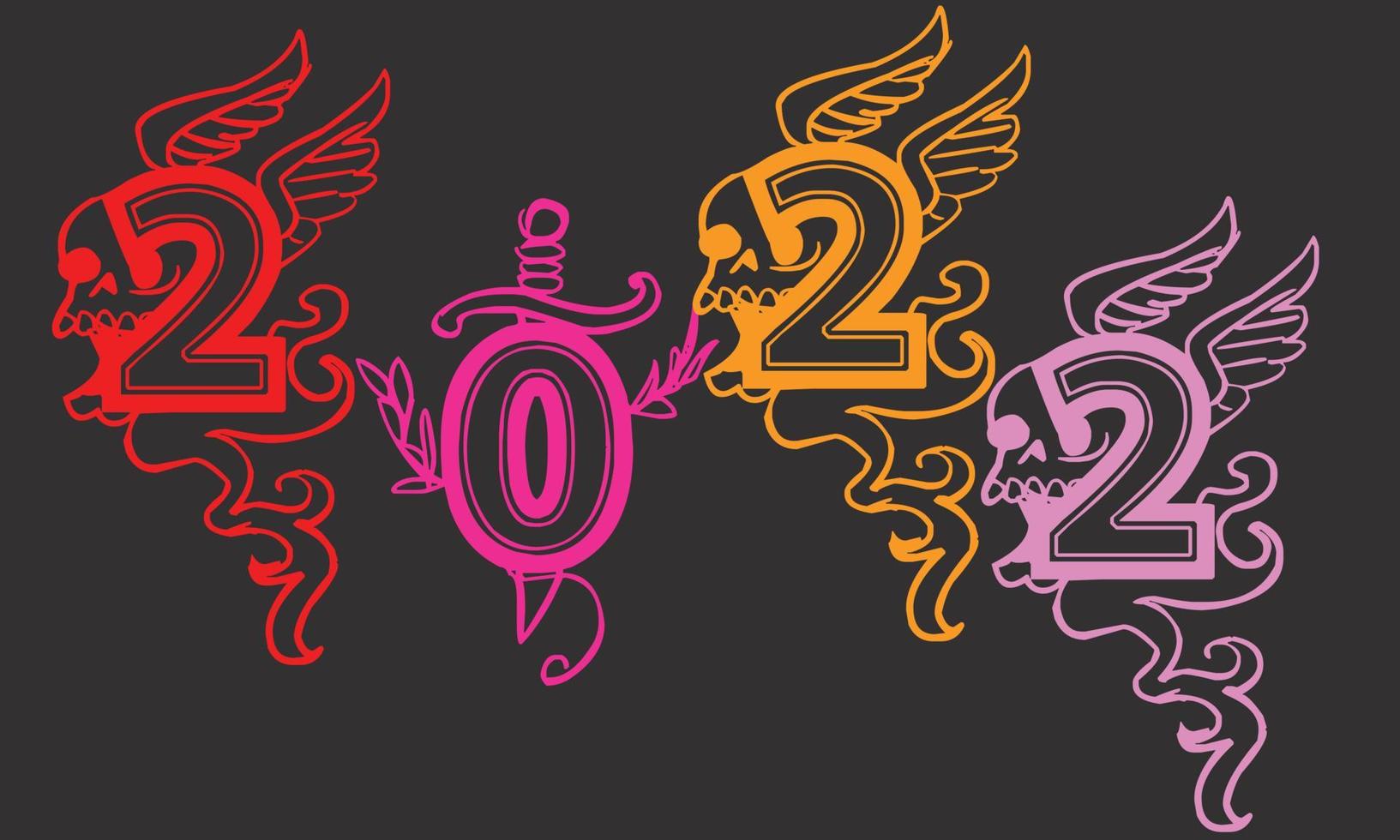 colorful creative 2022  Happy New Year PNG vector