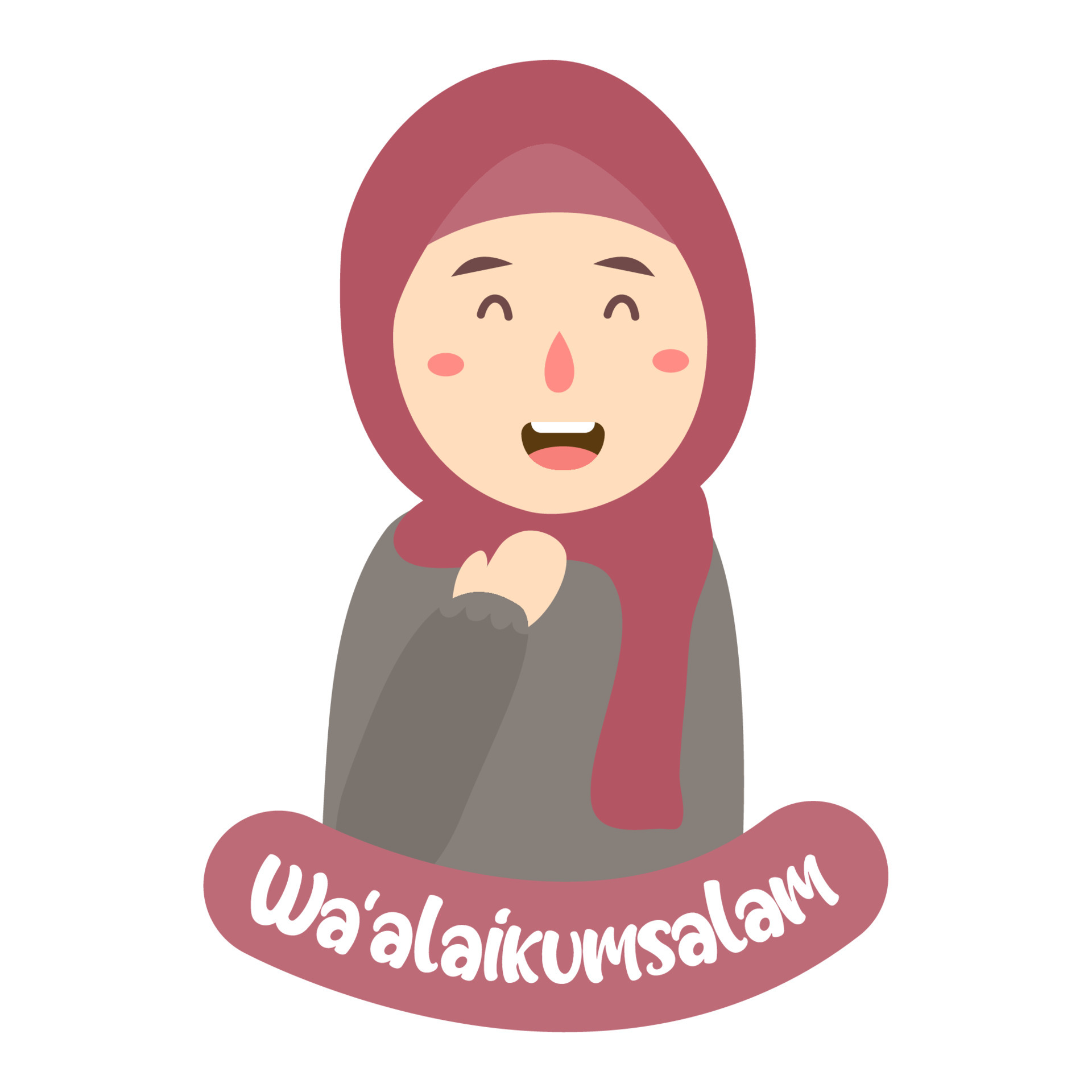 girl illustration wearing hijab 4787445 Vector Art at Vecteezy