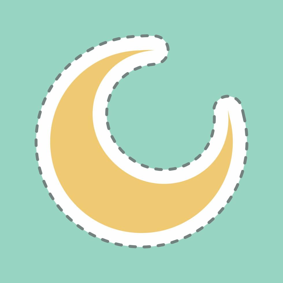 Sticker New Moon - Line Cut - Simple illustration vector