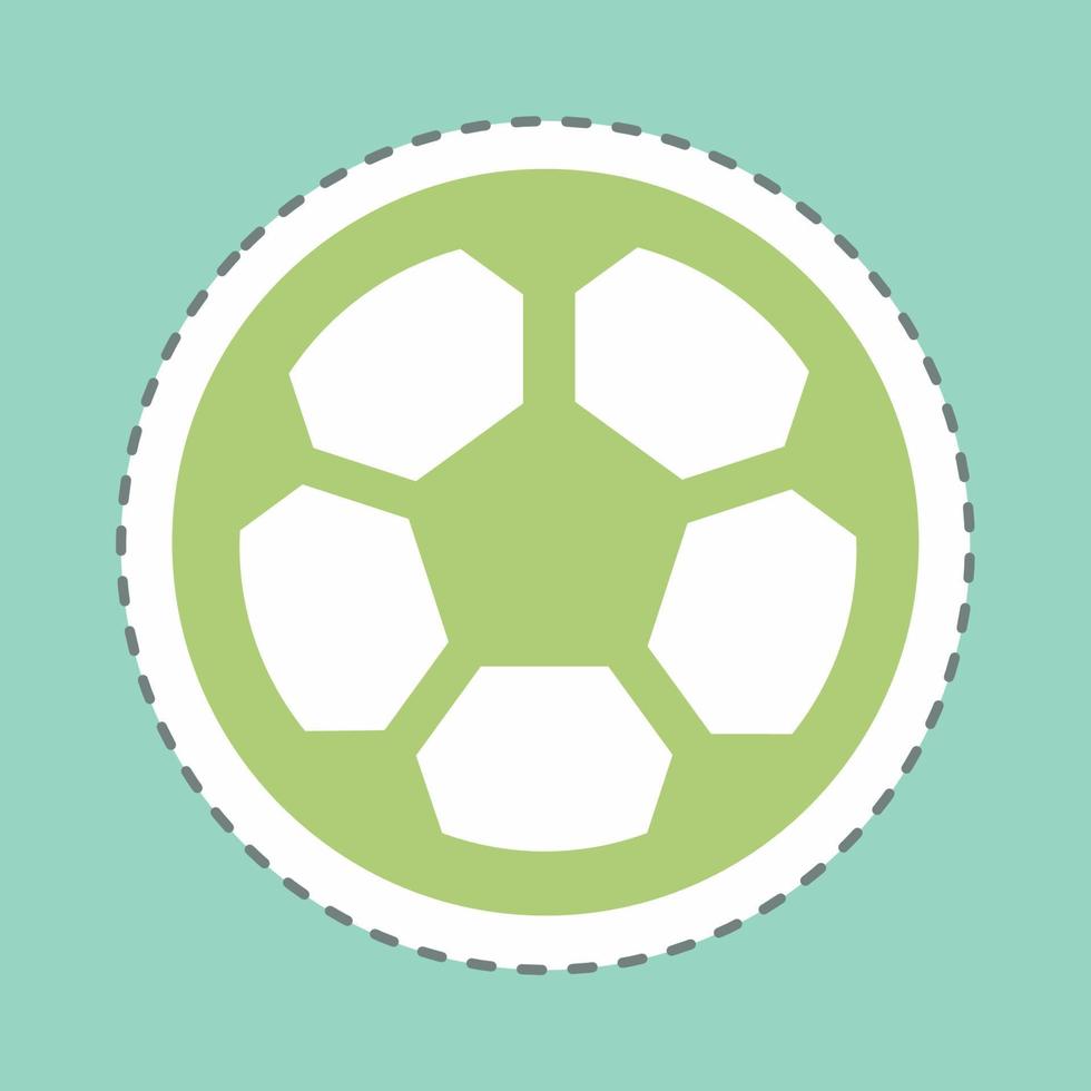 Sticker Football Line Cut - Simple illustration vector