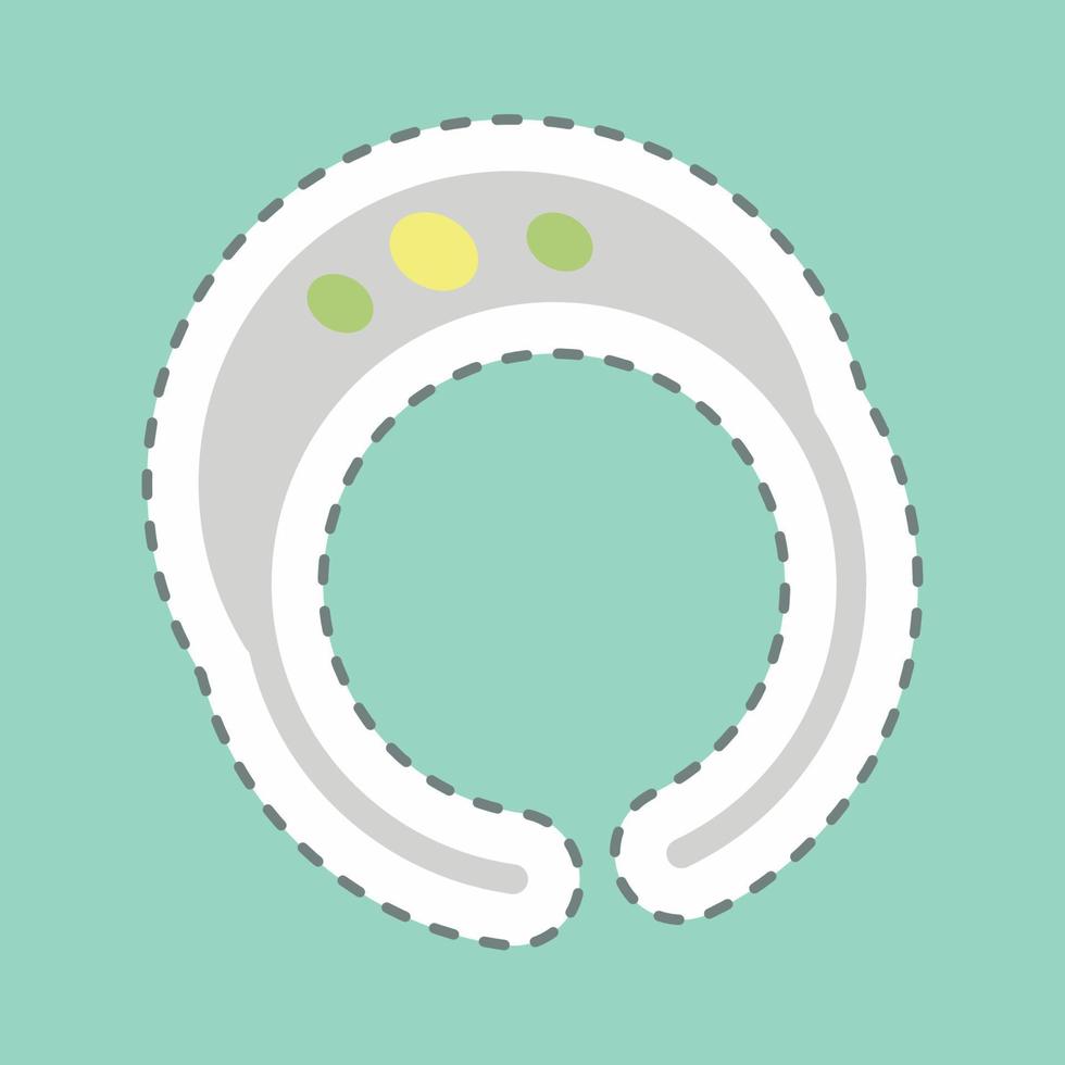 pulsera adhesiva, corte de línea: ilustración simple, buena para impresiones, anuncios, etc. vector