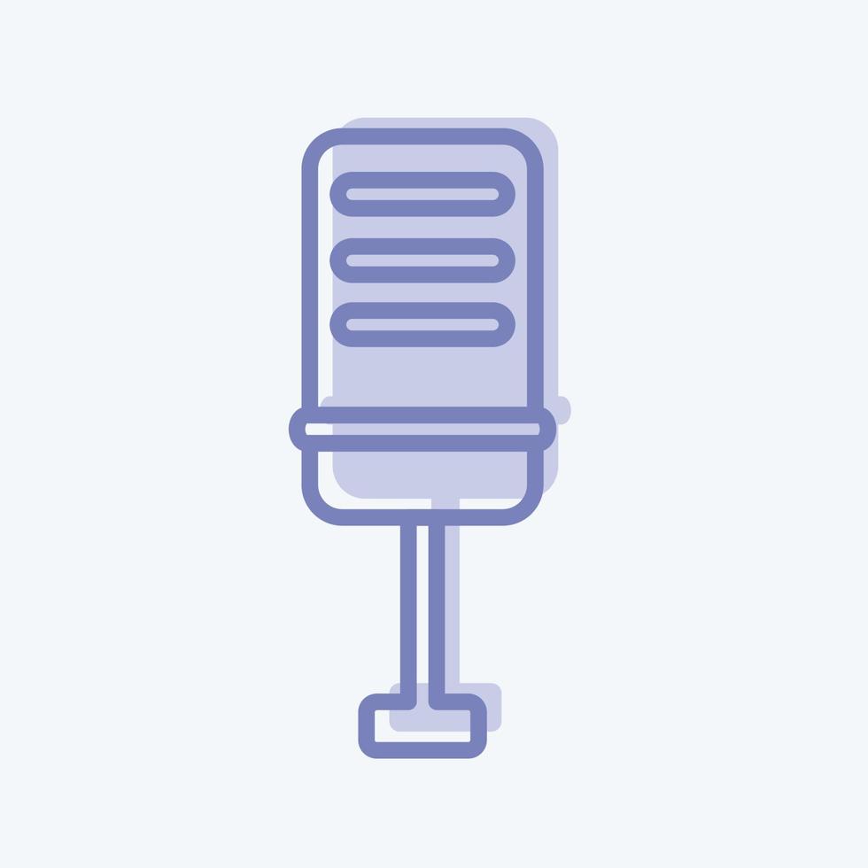 Icon Table Mic - Two Tone Style - Simple illustration, Good for Prints , Announcements, Etc vector