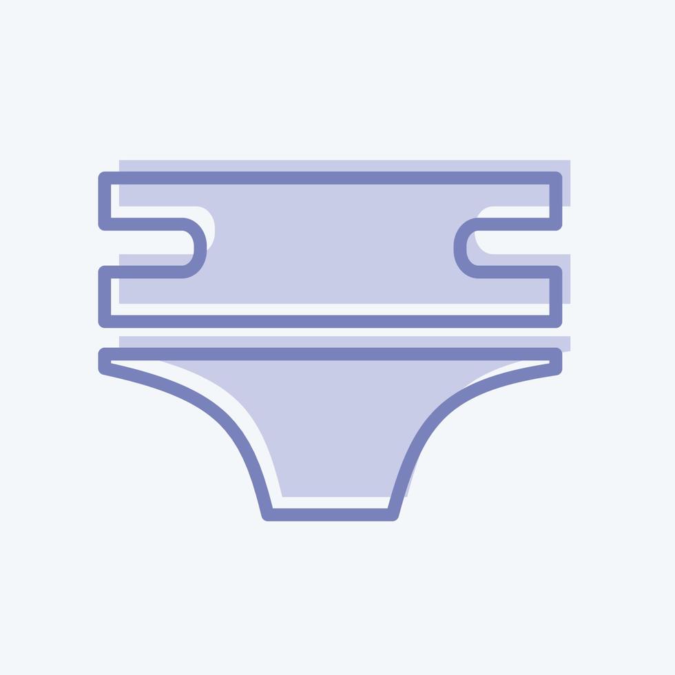 Icon Diaper 2 - Two Tone Style - Simple illustration vector