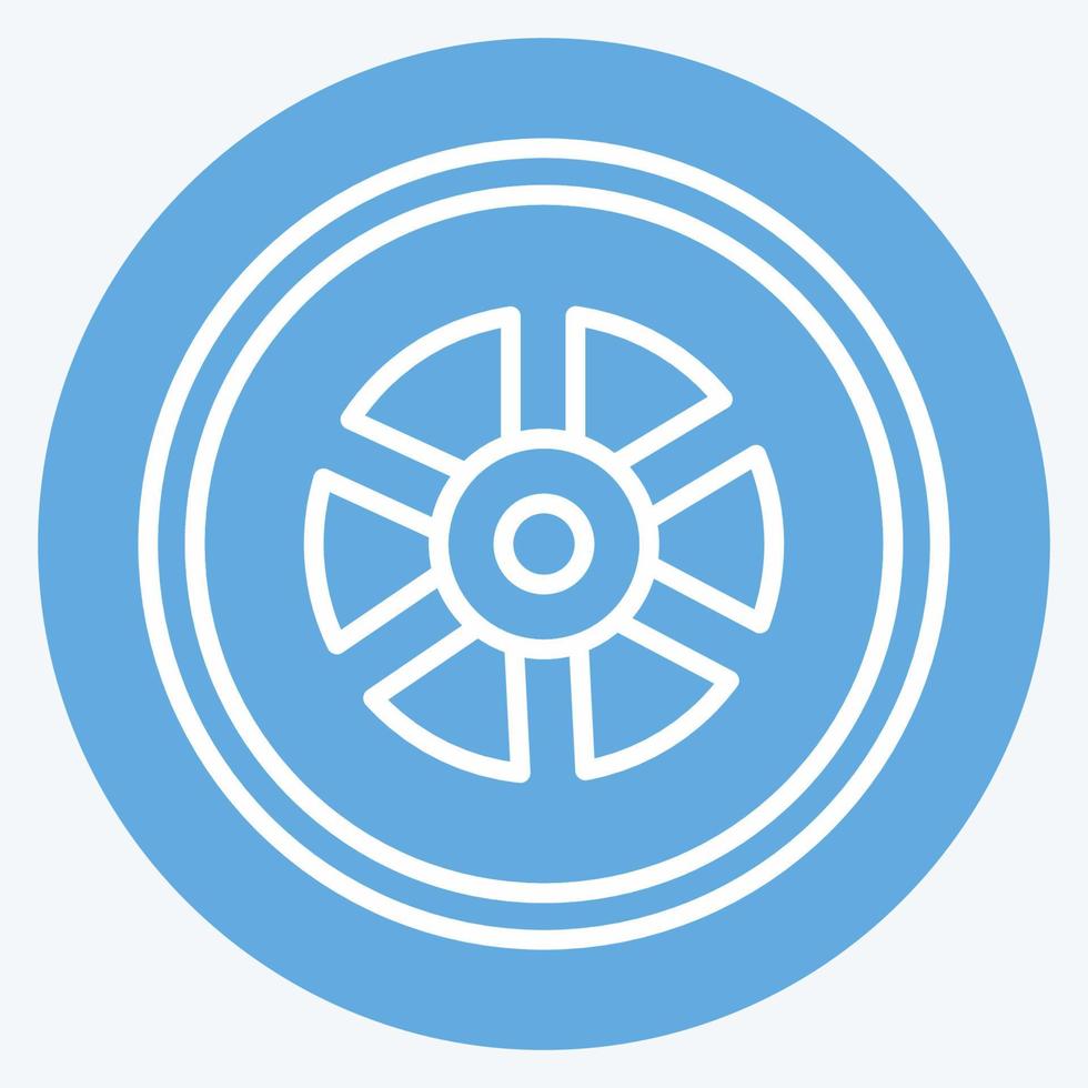 Icon Wheel - Blue Eyes Style - Simple illustration, Good for Prints , Announcements, Etc vector