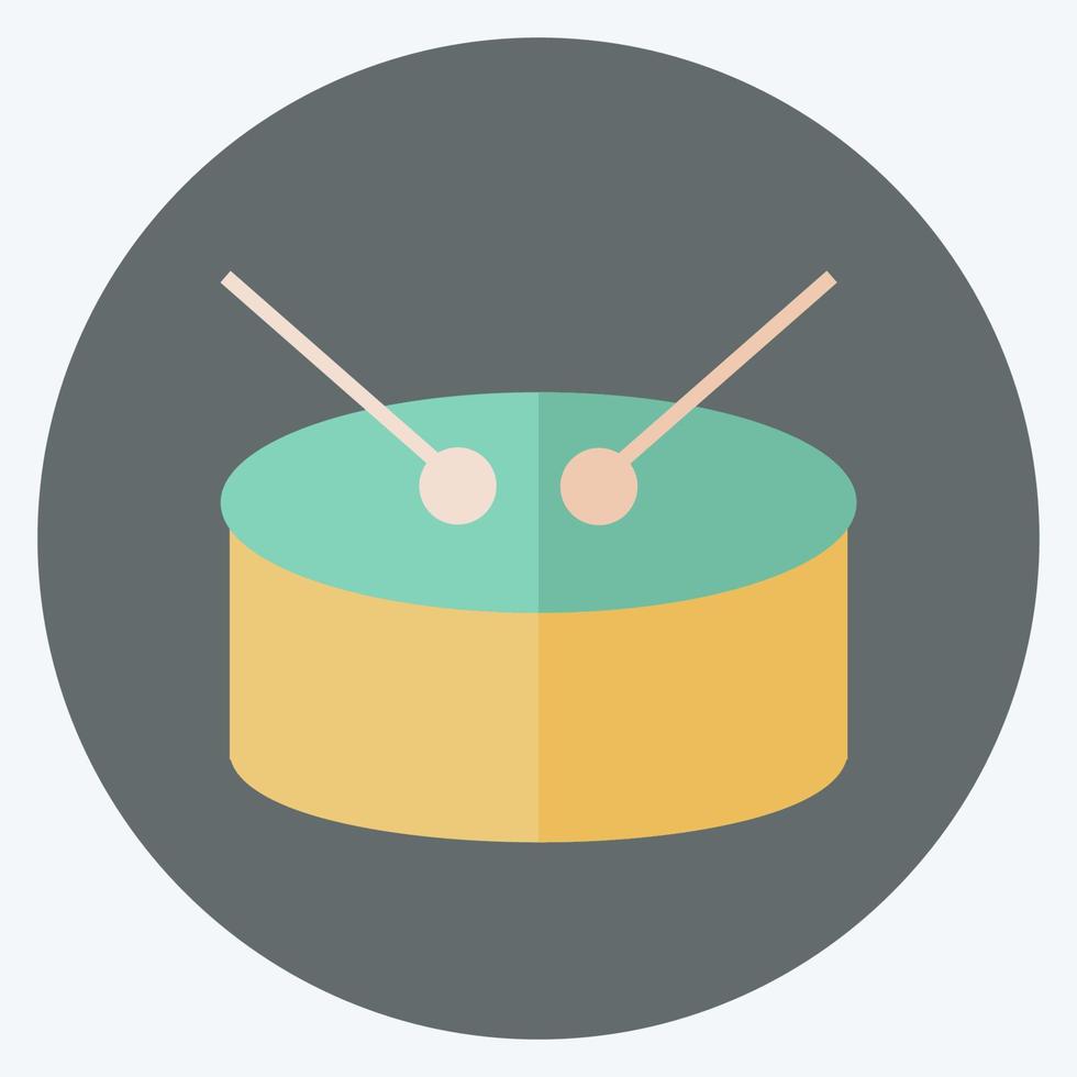 Icon Snare Drum - Flat Style - Simple illustration, Good for Prints , Announcements, Etc vector