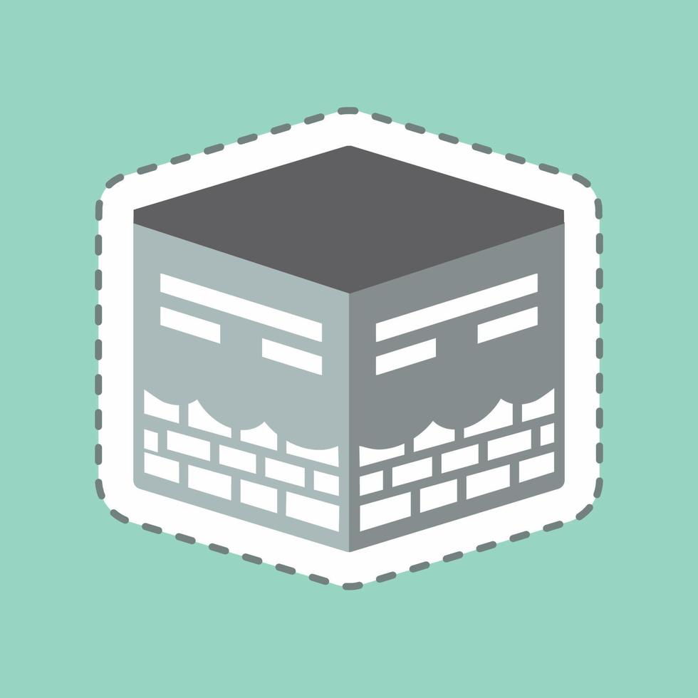 Sticker Khana Kaba - Line Cut - Simple illustration vector