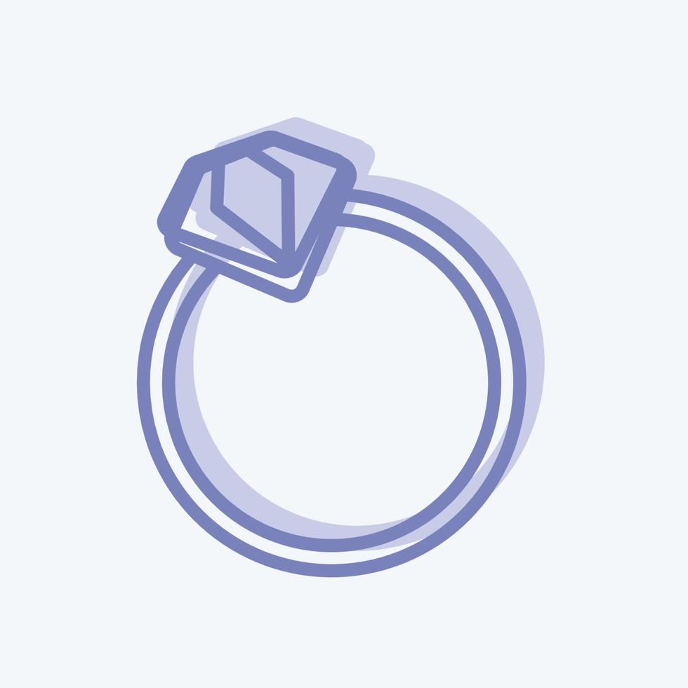 anillos de icono - estilo de dos tonos - ilustración simple, buena para impresiones, anuncios, etc. vector