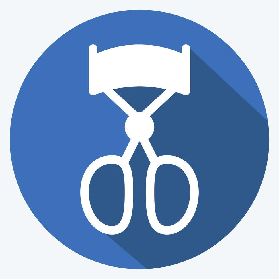 Icon Eyelash Curler - Long Shadow Style - simple illustration, good for prints , announcements, etc vector