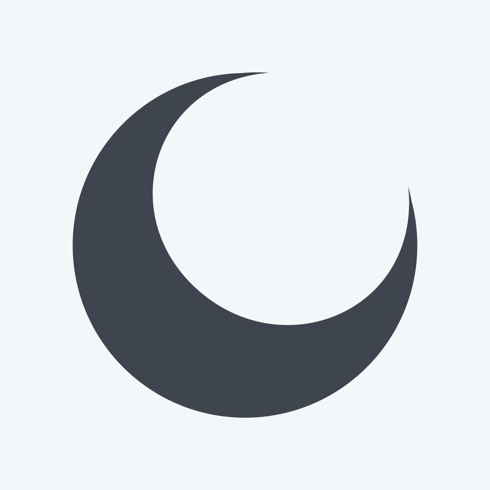 Icon New Moon - Glyph Style - Simple illustration vector