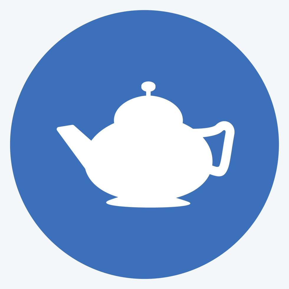 icono de té árabe - estilo de sombra larga - ilustración simple vector