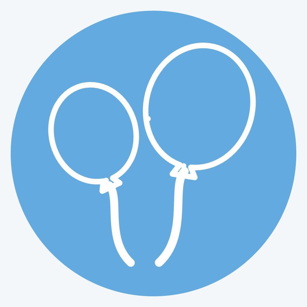 Globos de icono - estilo de ojos azules - ilustración simple vector