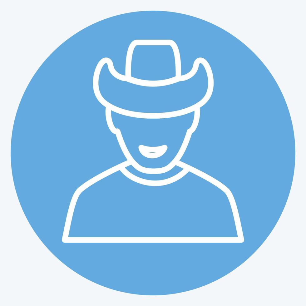 Icon Man - Blue Eyes Style - Simple illustration, Good for Prints , Announcements, Etc vector