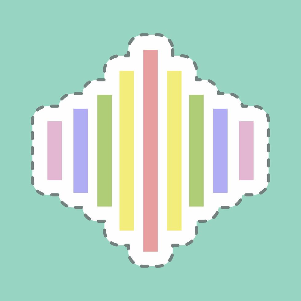 Sticker Music Indicator I, Line Cut - Simple illustration, Good for Prints , Announcements, Etc vector