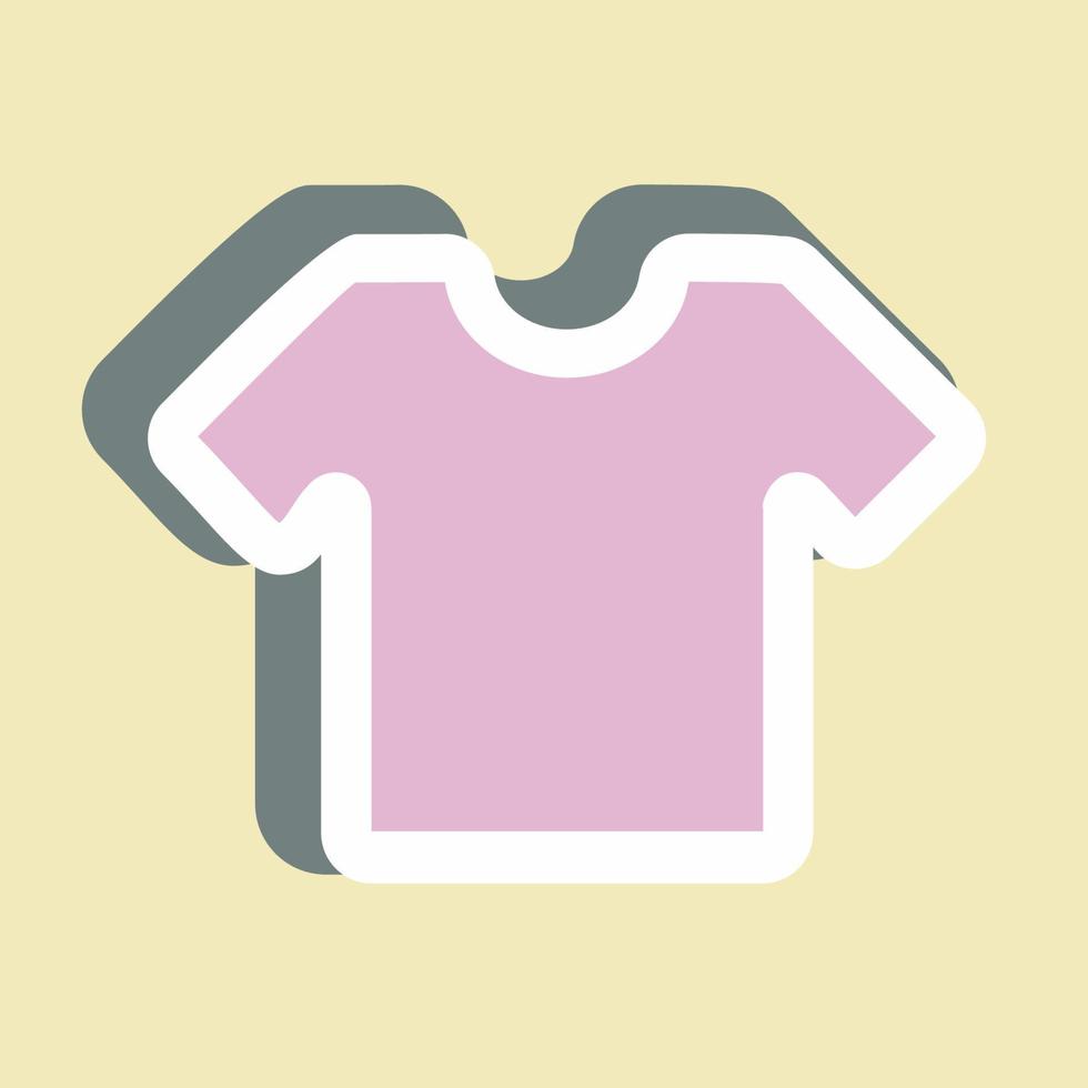 pegatina pequeña camisa - ilustración simple vector