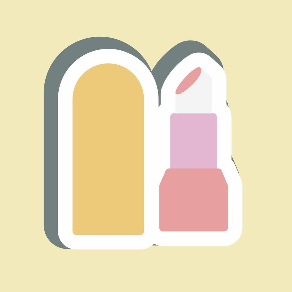 Sticker Lipstick - simple illustration, good for prints , announcements, etc vector