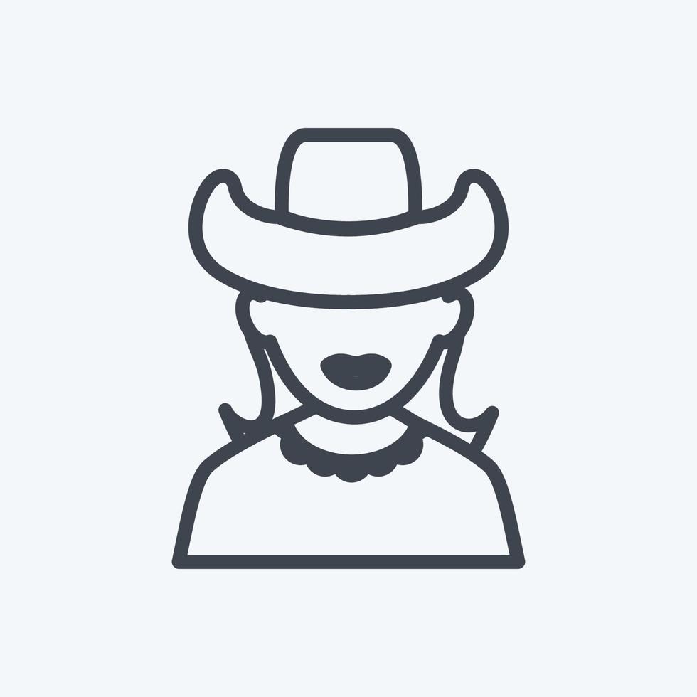 Icon Woman - Line Style - Simple illustration, Good for Prints , Announcements, Etc vector
