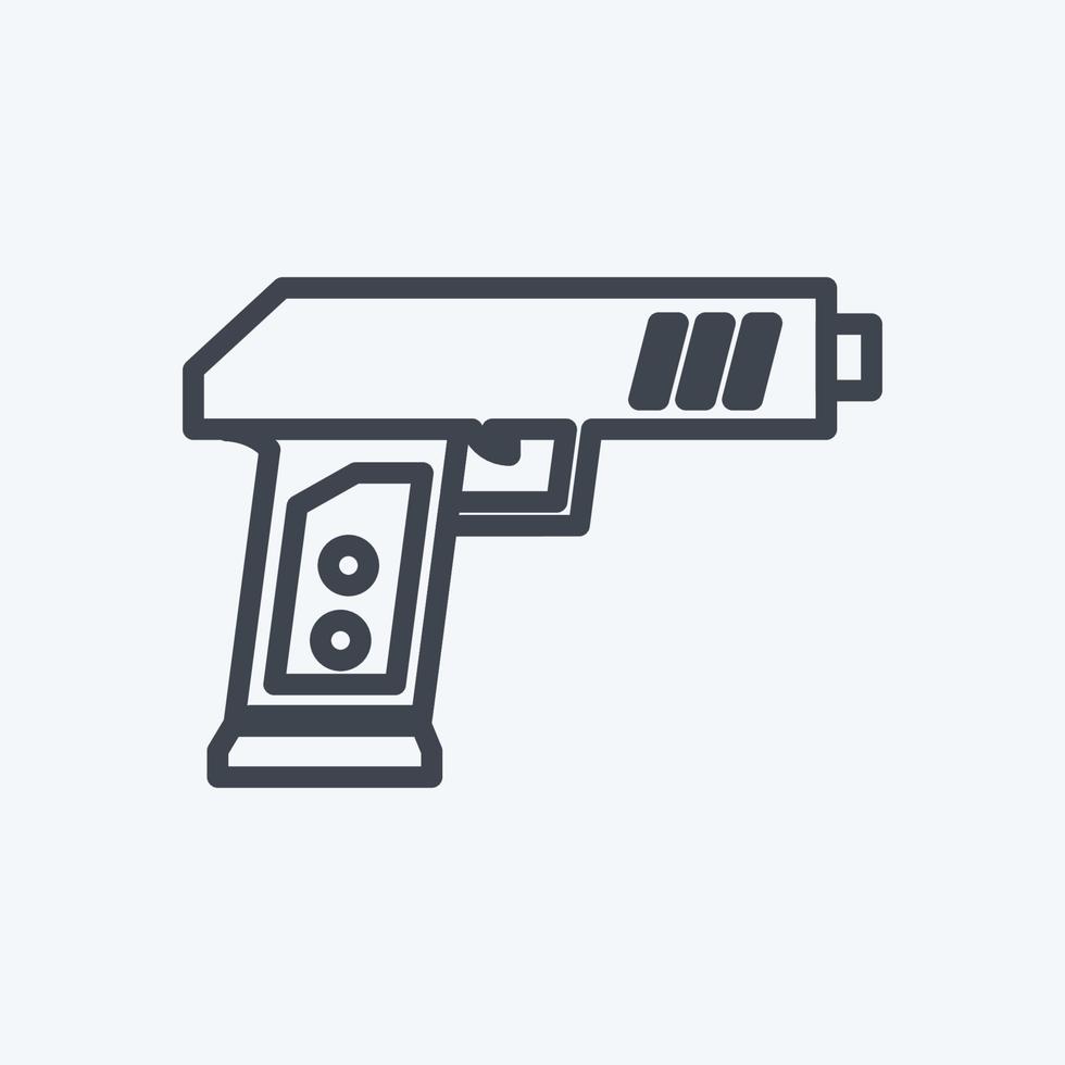 Icon Toy Gun - Line Style - Simple illustration vector