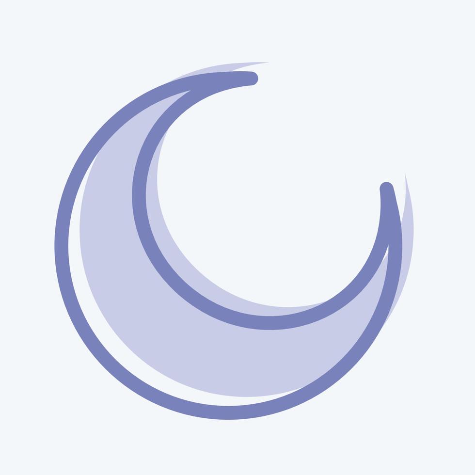 Icon New Moon - Two Tone Style - Simple illustration vector