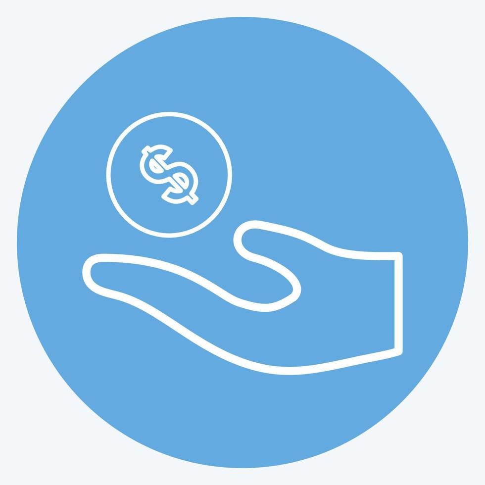 Icon Donations - Blue Eyes Style - Simple illustration vector