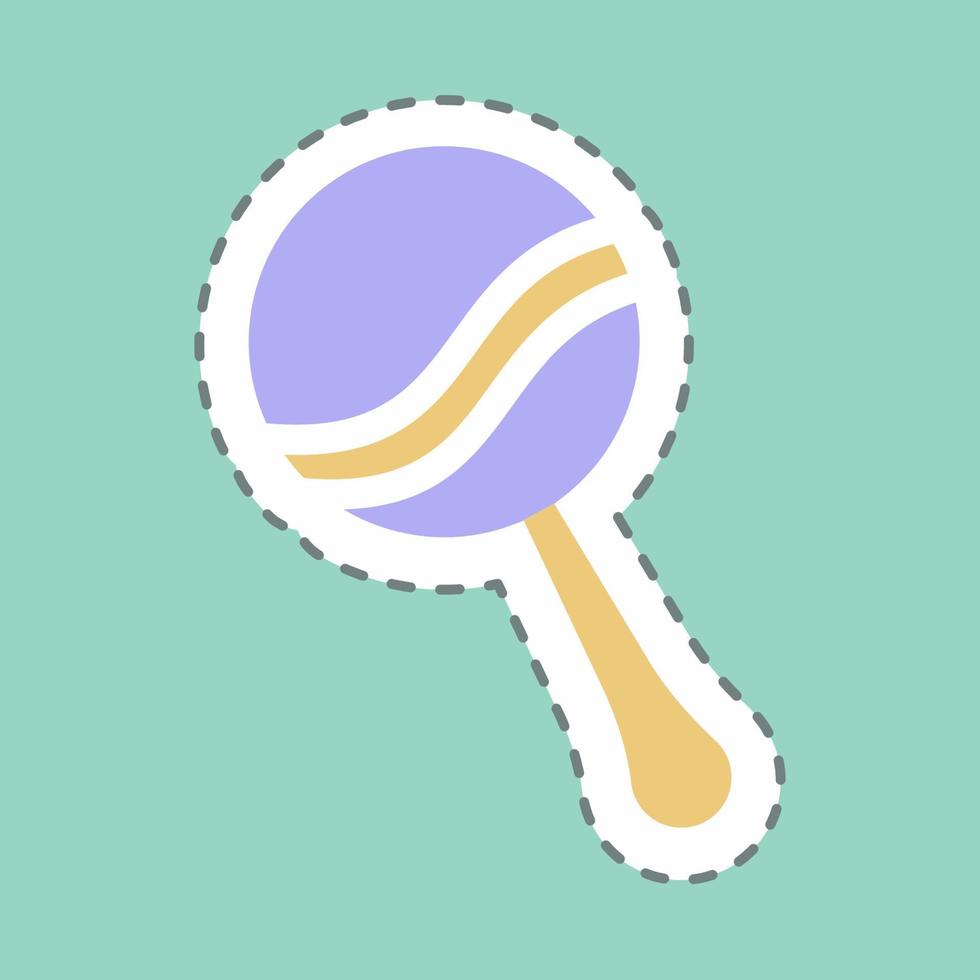Sticker Shaker Toy 3 Line Cut - Simple illustration vector