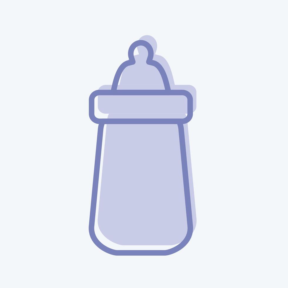 Icon Milk Bottle 2 - Two Tone Style - Simple illustration vector