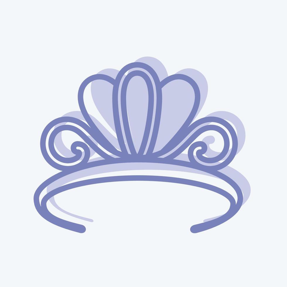 icono tiara - estilo de dos tonos - ilustración simple, buena para impresiones, anuncios, etc. vector