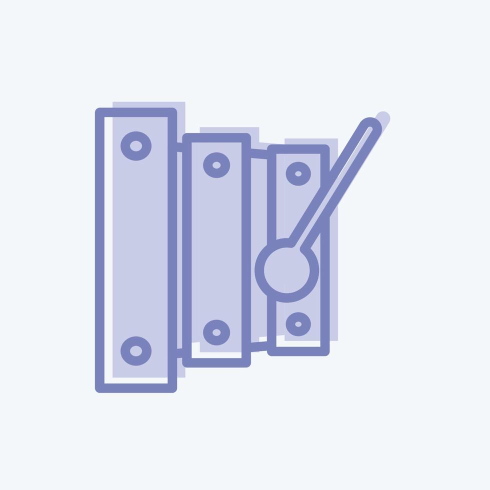Icon Xylophone - Two Tone Style - Simple illustration, Good for Prints , Announcements, Etc vector