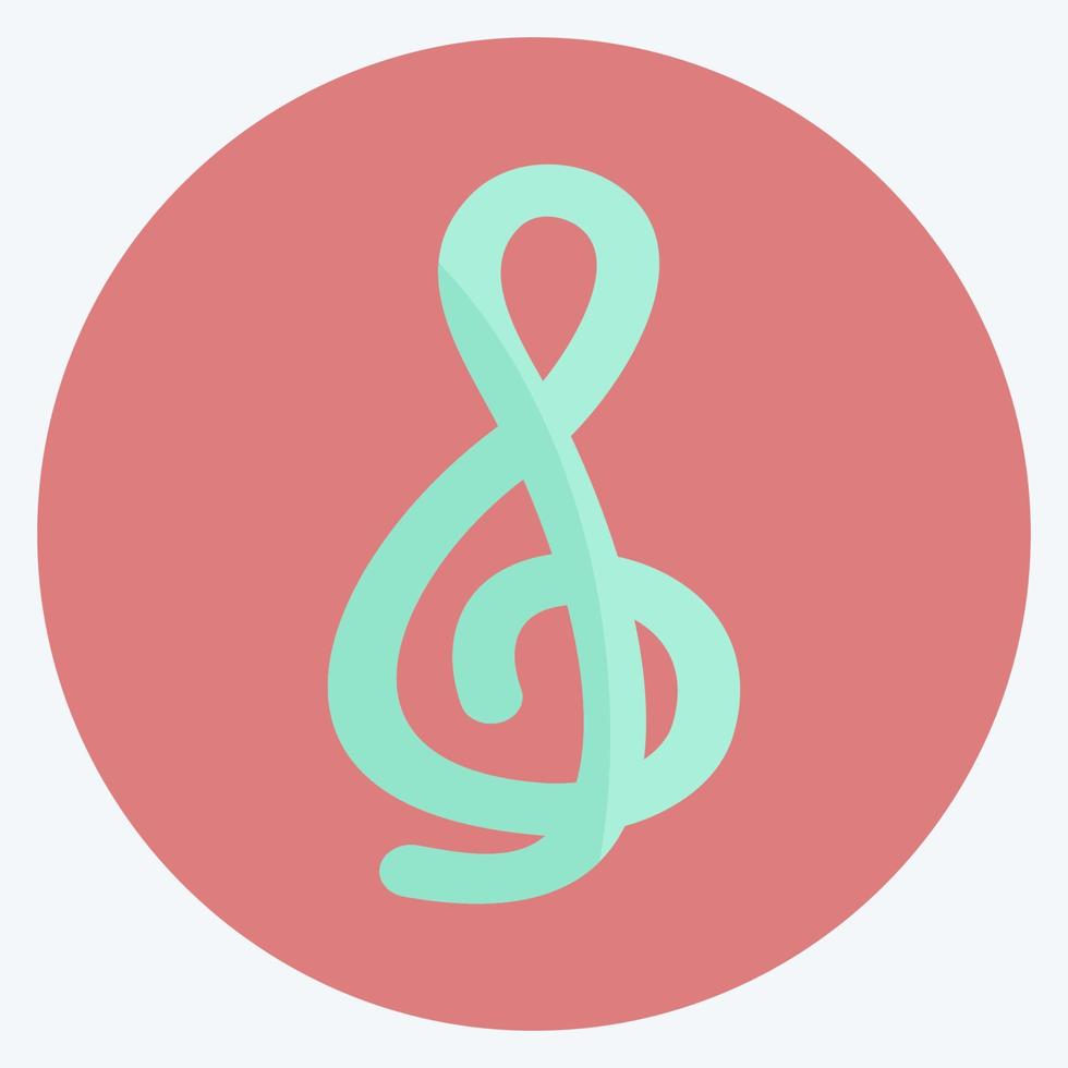 Icon Treble Clef - Flat Style - Simple illustration, Good for Prints , Announcements, Etc vector
