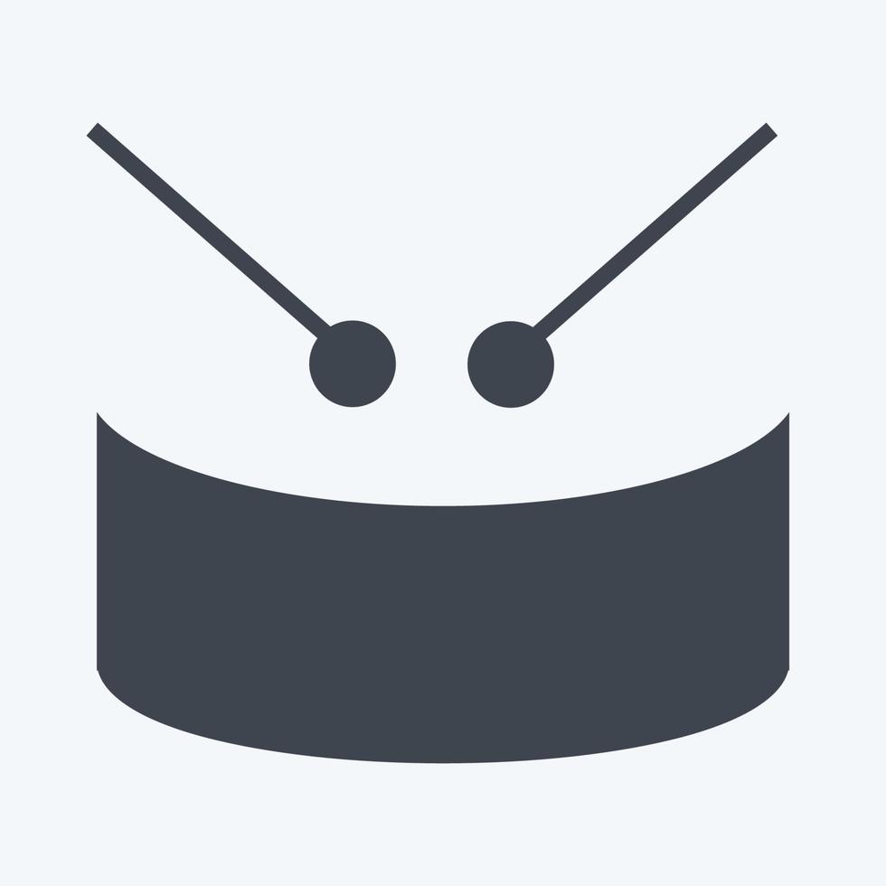 Icon Snare Drum - Glyph Style - Simple illustration, Good for Prints , Announcements, Etc vector