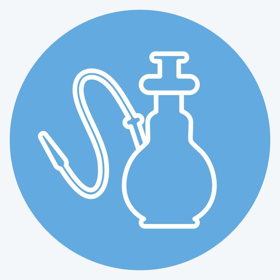 icono de cachimba - estilo ojos azules - ilustración simple vector