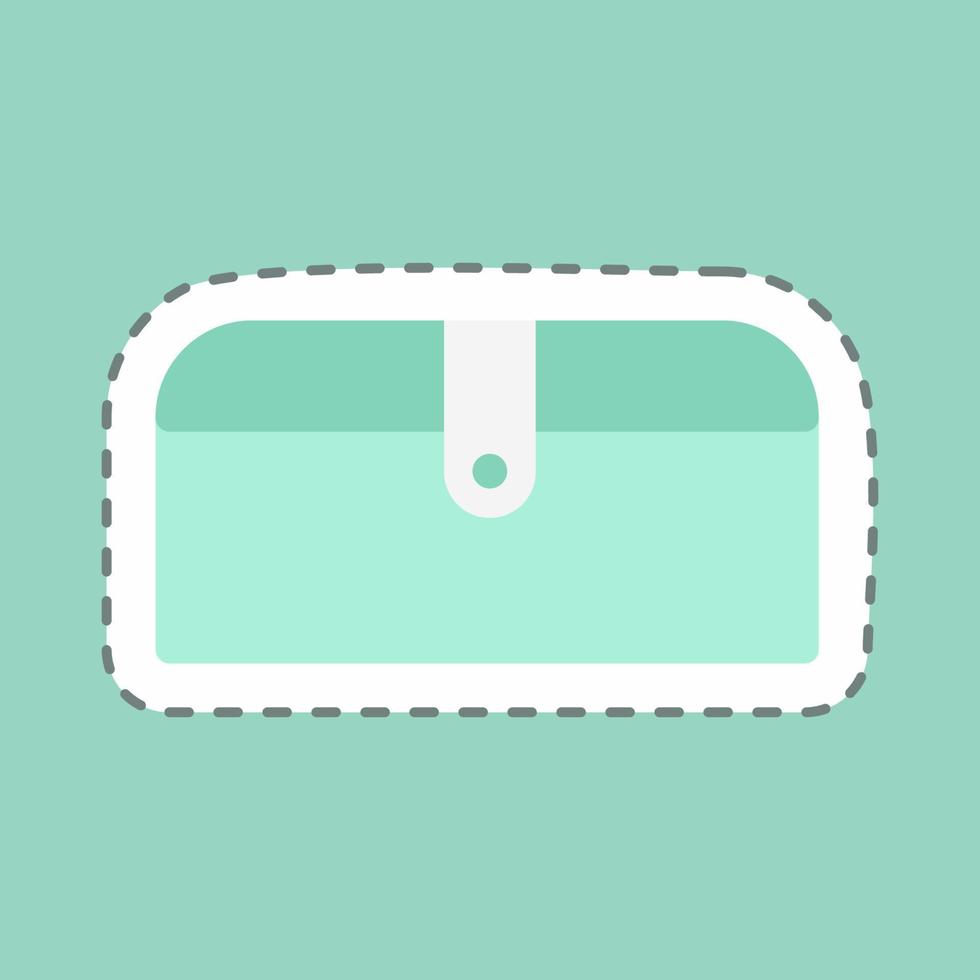 Sticker Purse, Line Cut - simple illustration, good for prints , announcements, etc vector