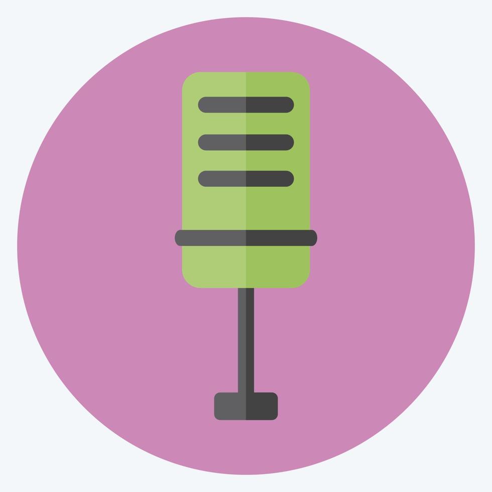 Icon Table Mic - Flat Style - Simple illustration, Good for Prints , Announcements, Etc vector