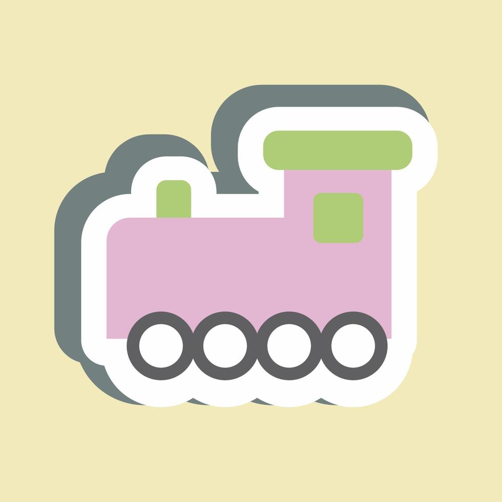 Sticker Toy Train I - Simple illustration vector