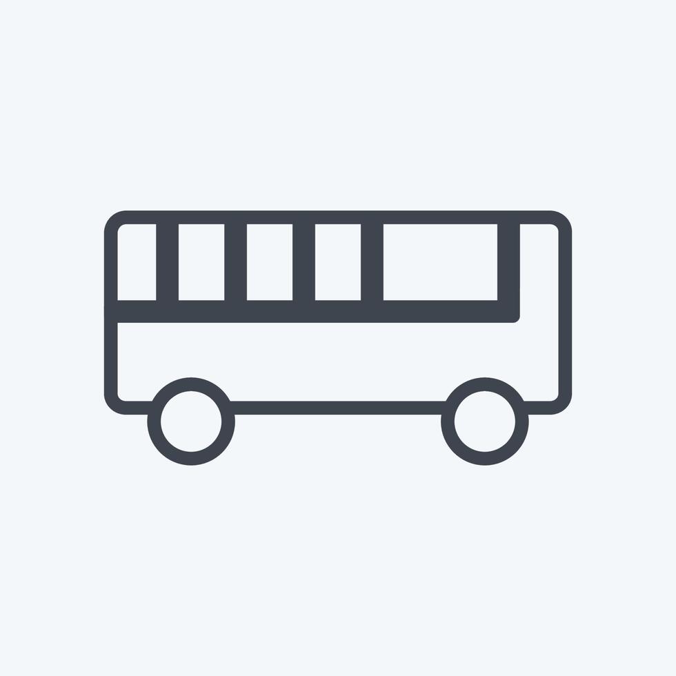 icono de autobús de juguete - estilo de línea - ilustración simple vector