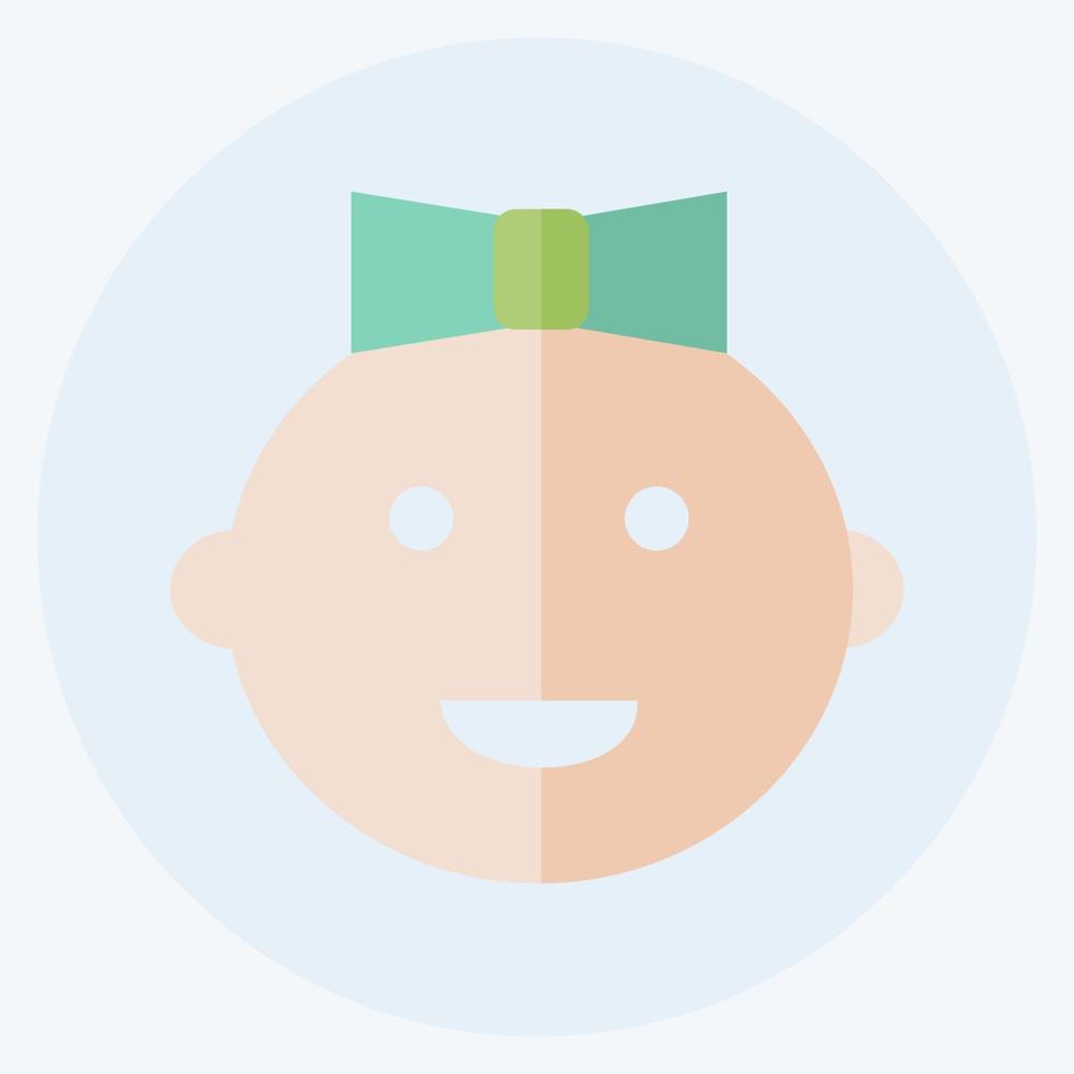 Icon Baby Girl - Flat Style - Simple illustration vector