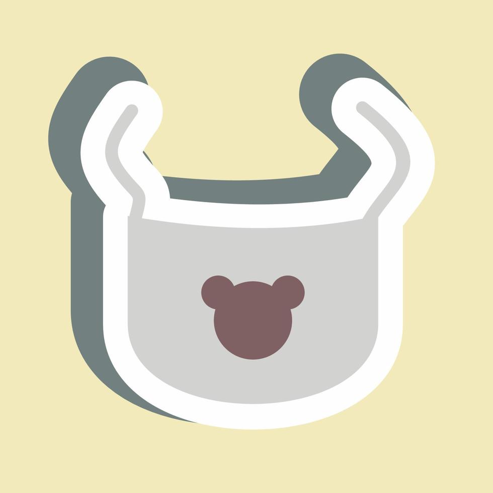 Sticker Baby Bib - Simple illustration vector