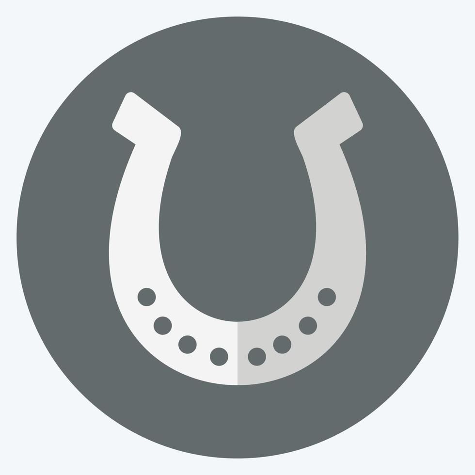 Icon Horse Shoe - Flat Style - Simple illustration, Good for Prints , Announcements, Etc vector