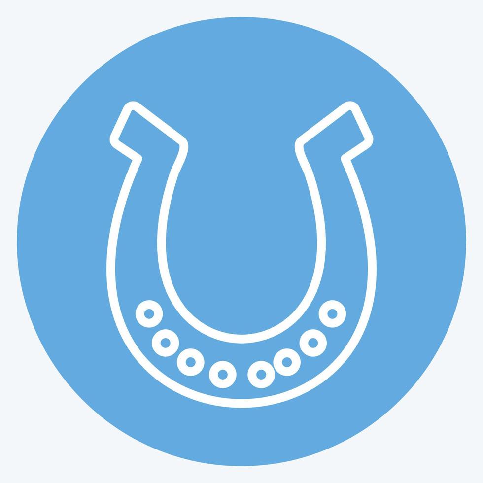 Icon Horse Shoe - Blue Eyes Style - Simple illustration, Good for Prints , Announcements, Etc vector