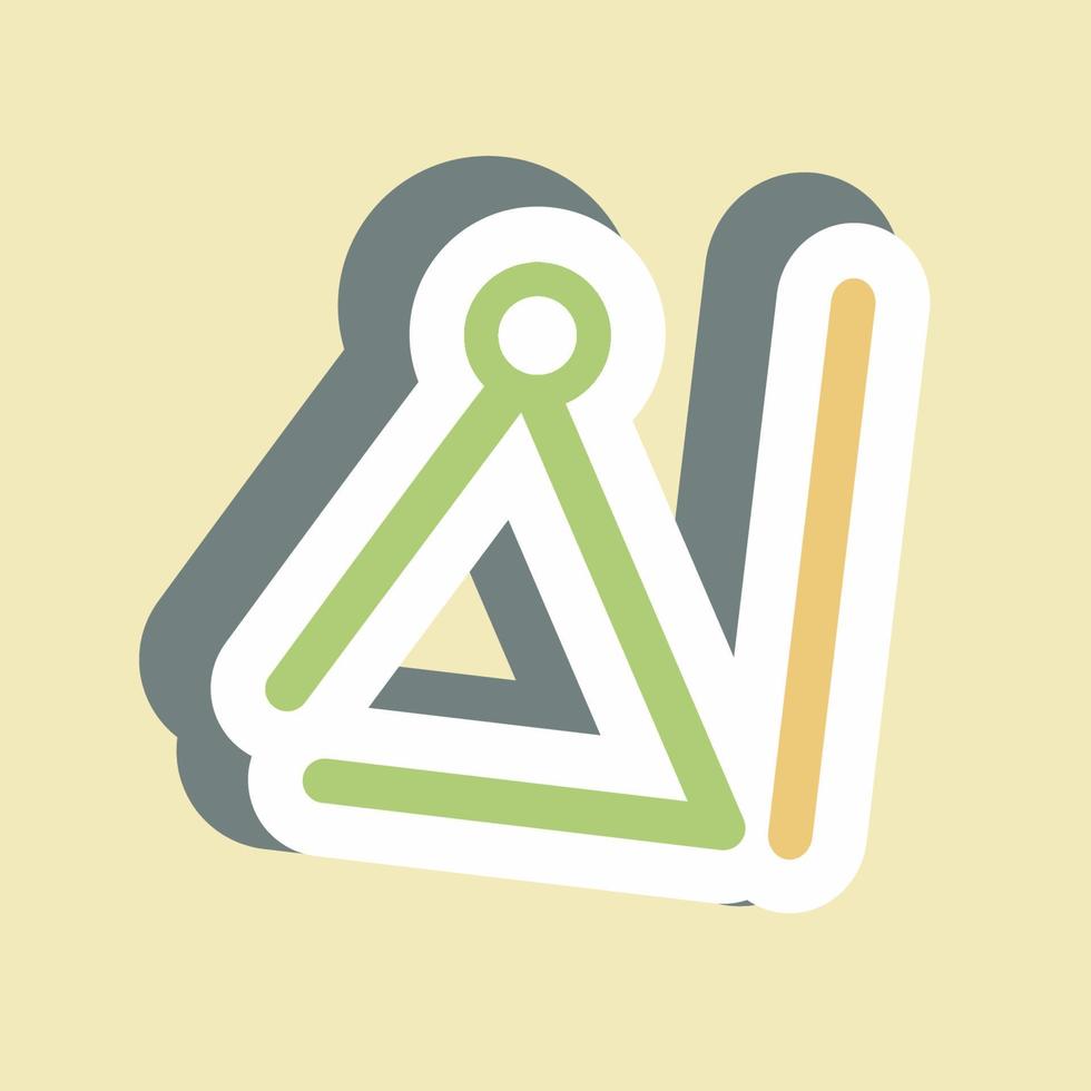 Sticker Triangle - Simple illustration, Good for Prints , Announcements, Etc vector