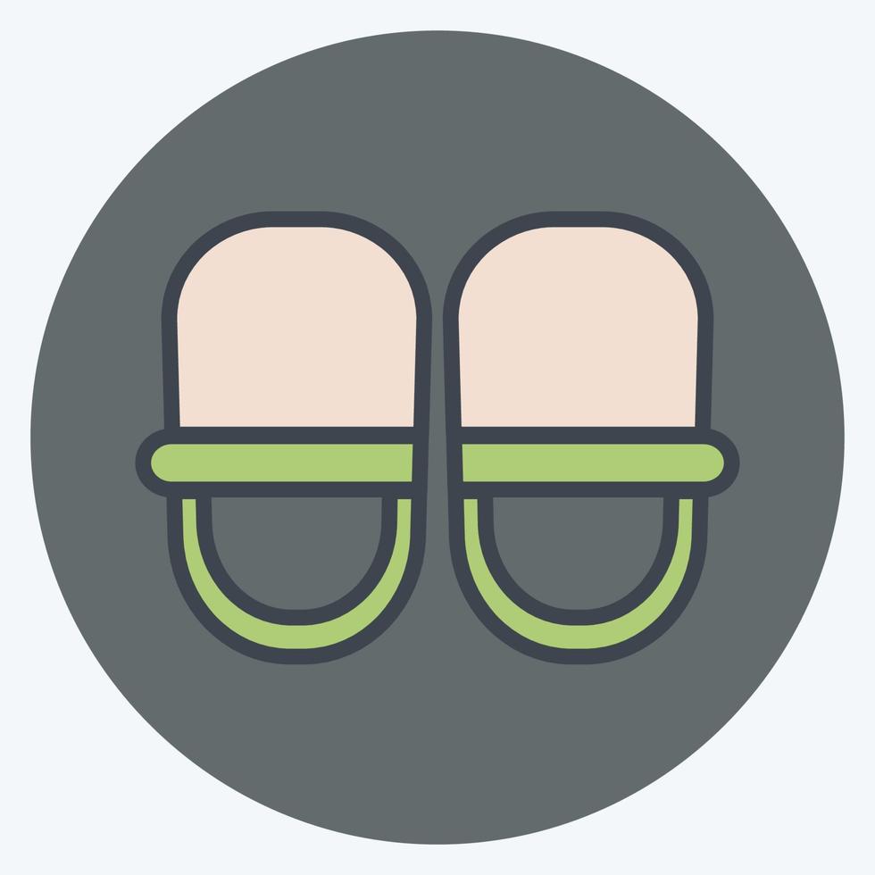 Icon Baby Shoes - Color Mate Style - Simple illustration vector