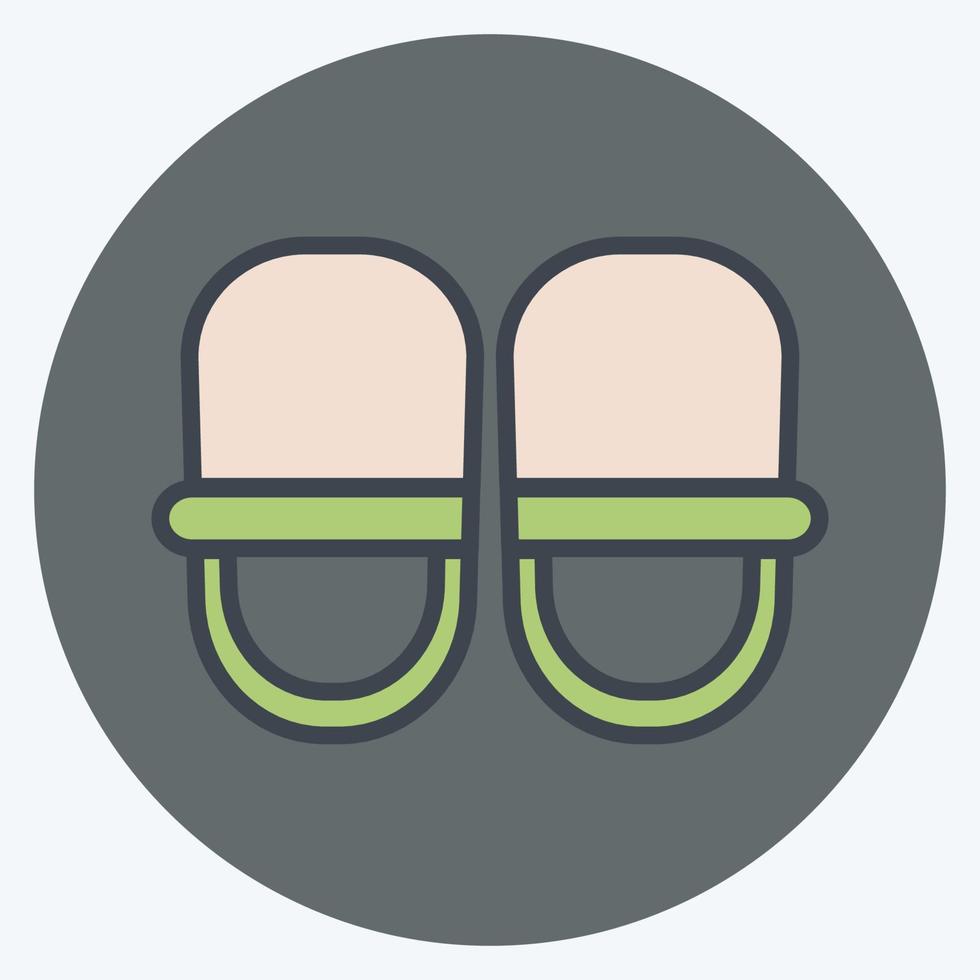 Icon Baby Shoes - Color Mate Style - Simple illustration vector