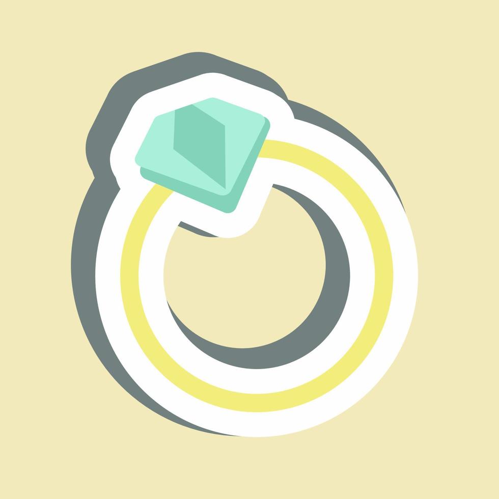 anillos adhesivos: ilustración simple, buena para impresiones, anuncios, etc. vector