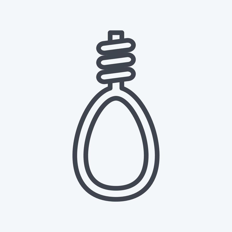 Icon Noose - Line Style - Simple illustration, Good for Prints , Announcements, Etc vector