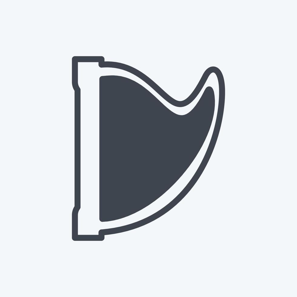 Icon Harp - Line Style - Simple illustration, Good for Prints , Announcements, Etc vector