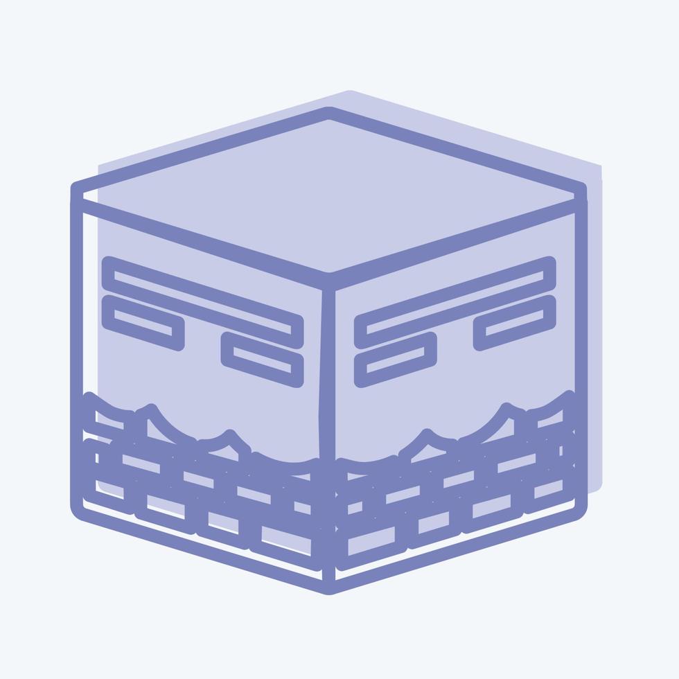 Icon Khana Kaba - Two Tone Style - Simple illustration vector