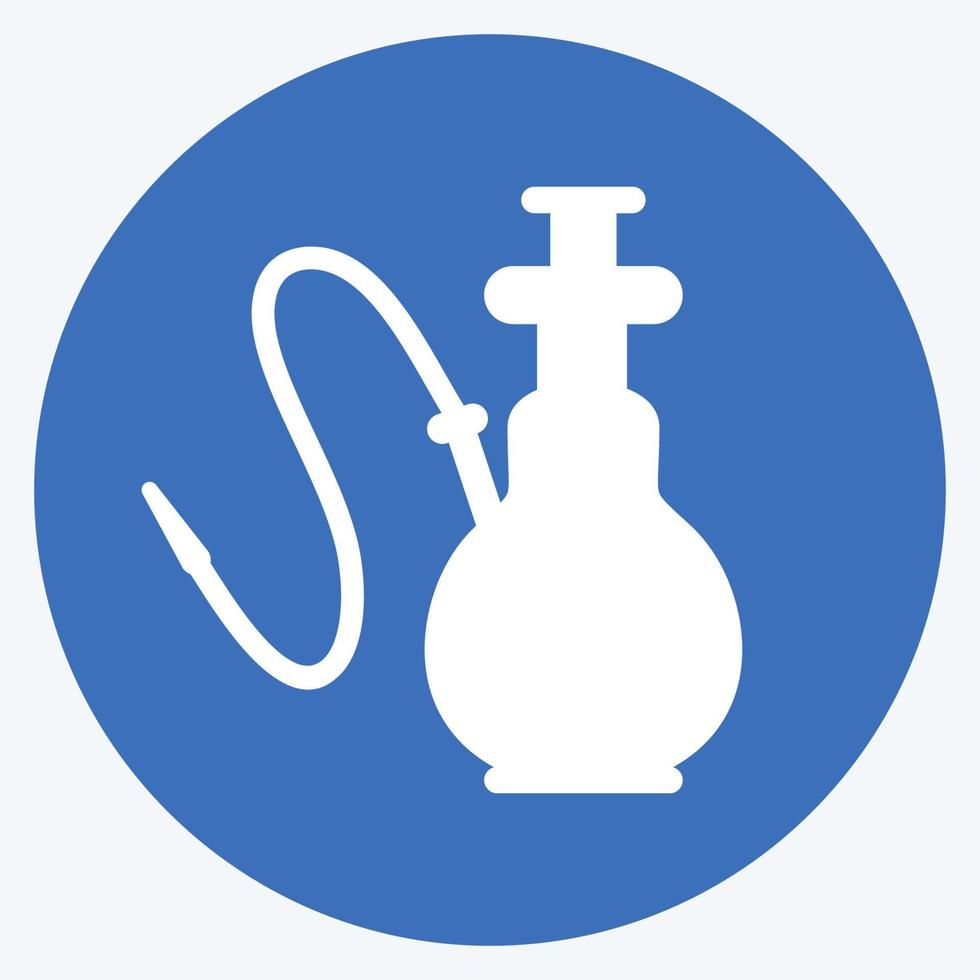 icono de cachimba - estilo de sombra larga - ilustración simple vector