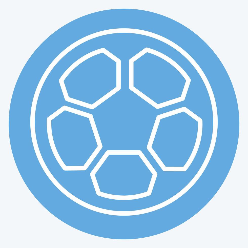 icono de fútbol - estilo de ojos azules - ilustración simple vector