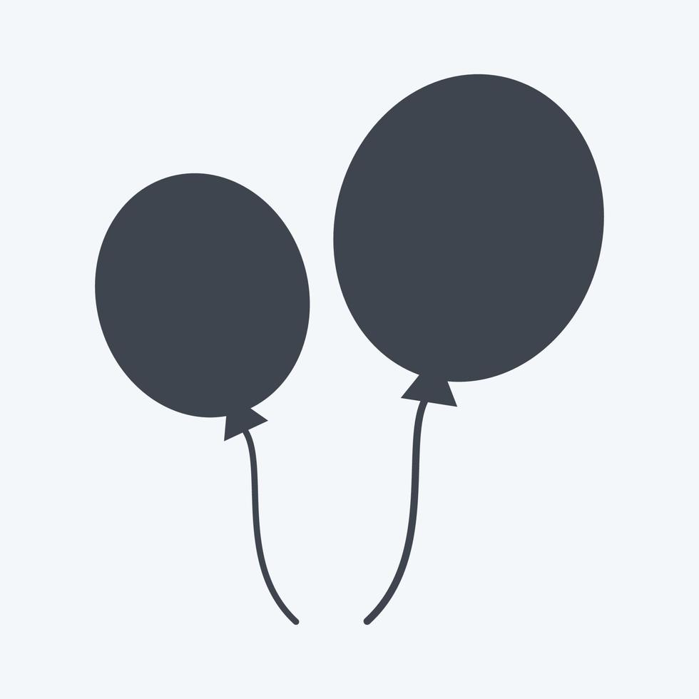 Icon Balloons - Glyph Style - Simple illustration vector